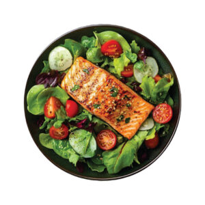 Salmão Grelhado com Salada Fresca
